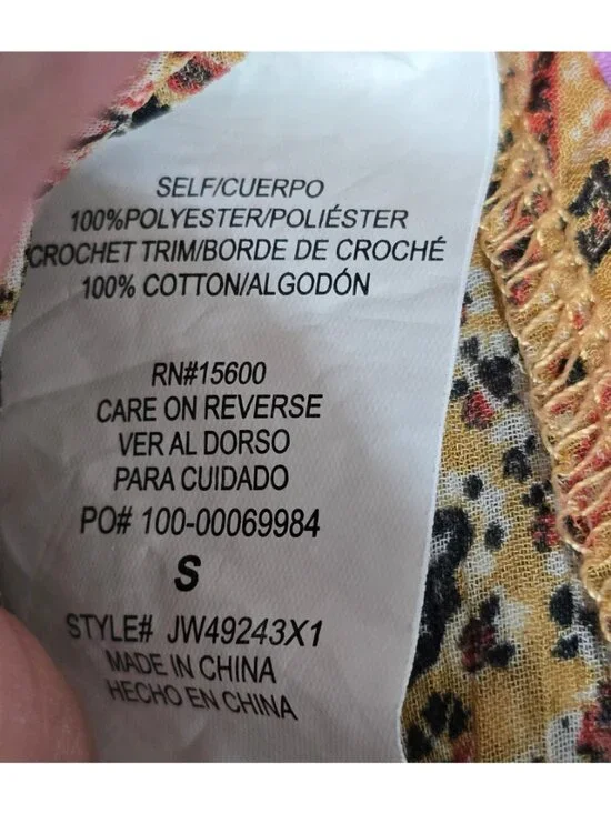 Jolt S Womens Paisley Crochet Trim Open Long Cardigan Boho - Picture 3 of 4